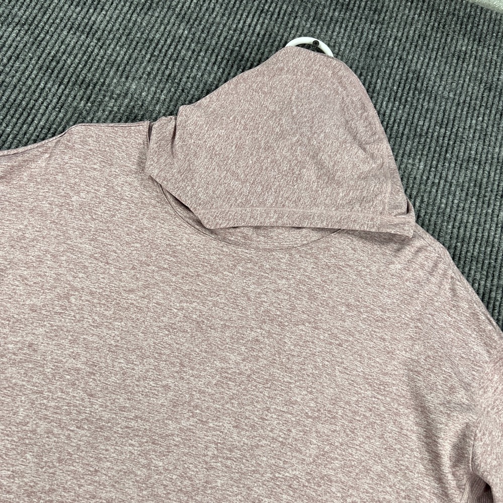 Athleta Uptempo II Hoodie Sweatshirt Womens Large Pink Heather Active Yoga Gym
